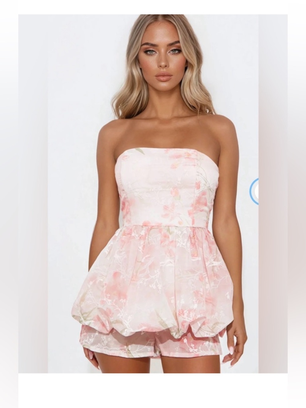 🆕💖 Happily Ever After Floral Strapless Romper